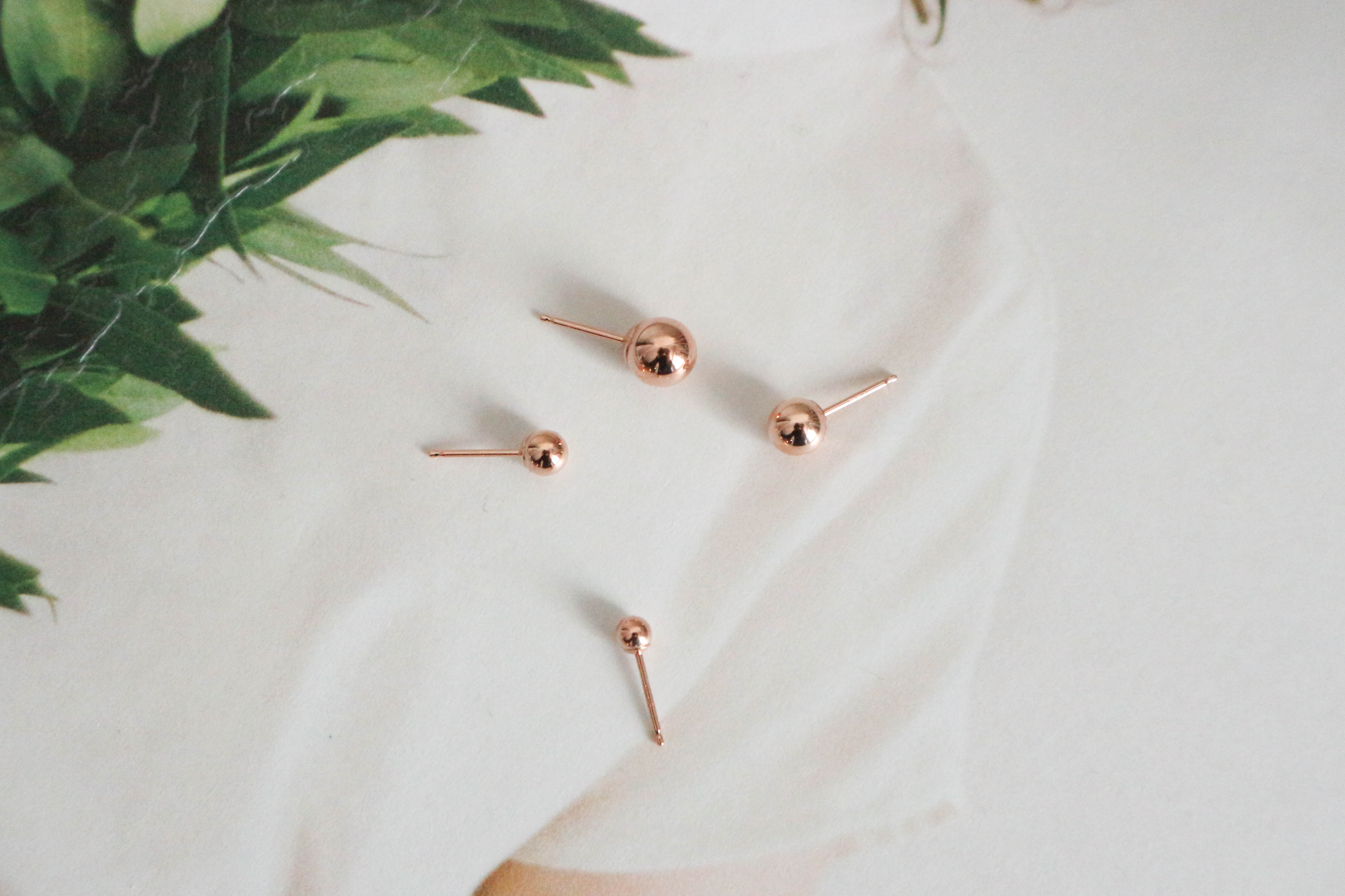 Pink Yellow Plump Ball Earring Store 14k Gold Acce