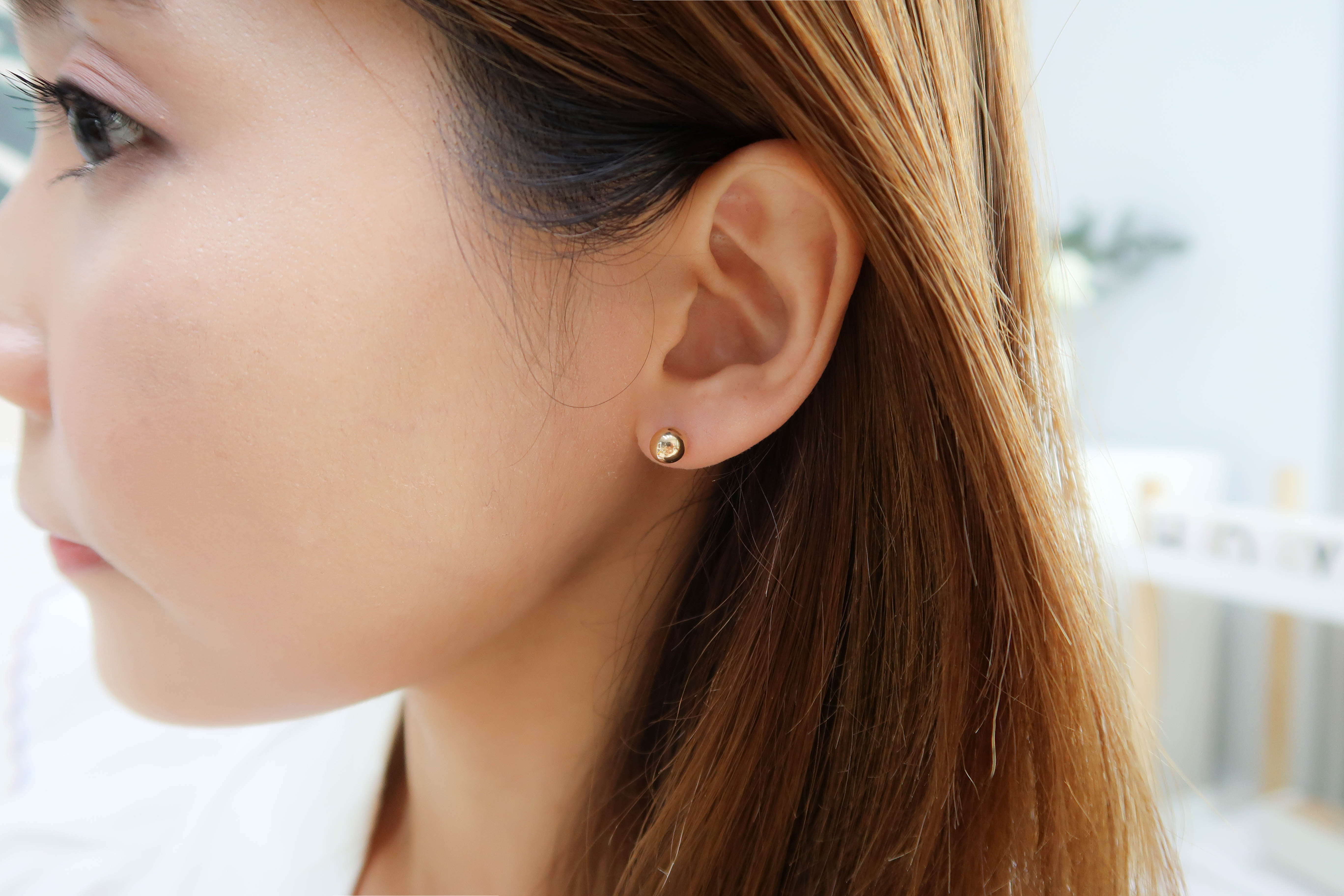 Pink Yellow Plump Ball Earring Store 14k Gold Acce