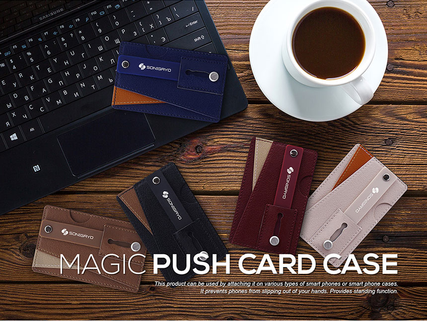 NEW CARD HOLDER WALLETS magic push card two wallet