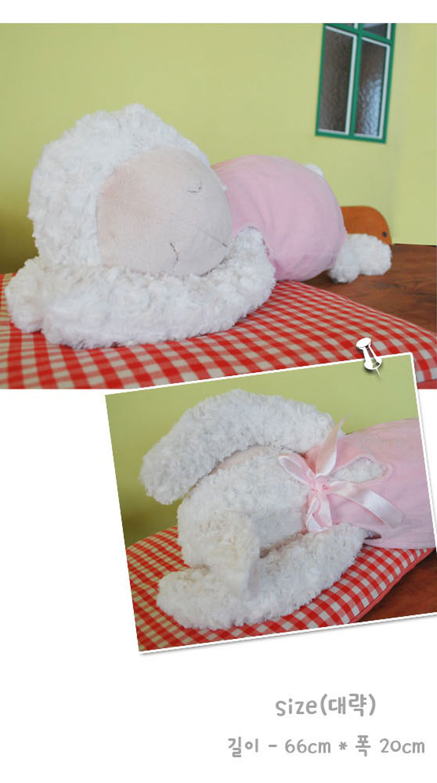 Sheep sleeping pillow sleeping sleeping pink 66cmx