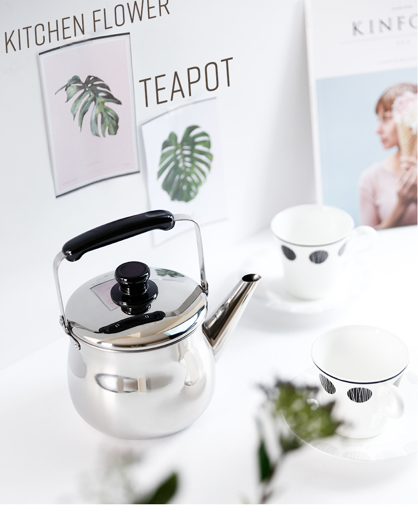 Kitchen flower stain teapot barley tea green tea s