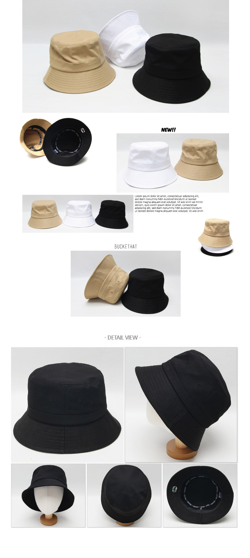 Women Sun Hats Men's Women Plain Daily Bucket H