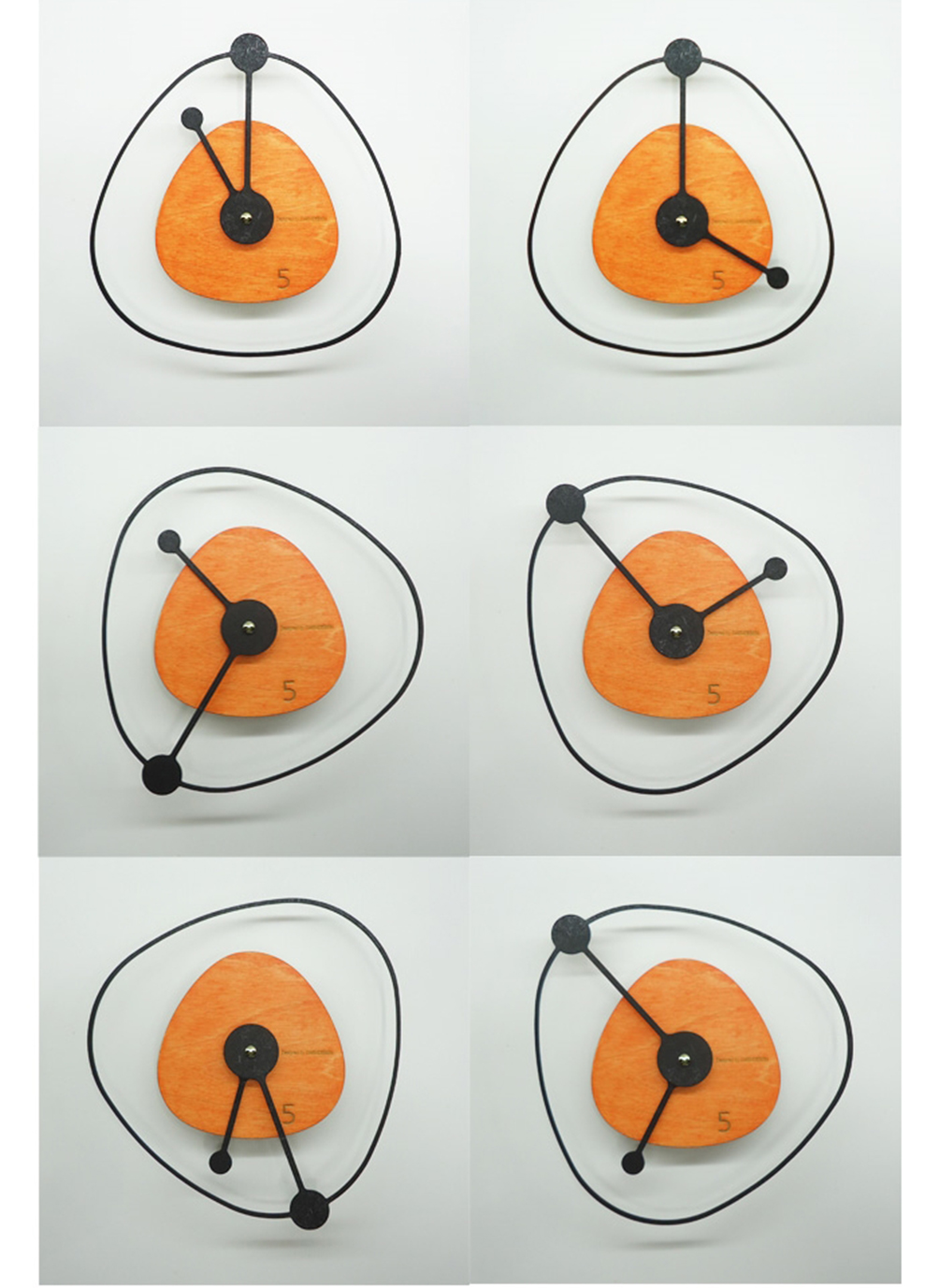 Design Noiseless wall clock Nr-dm-mini5 Series tri