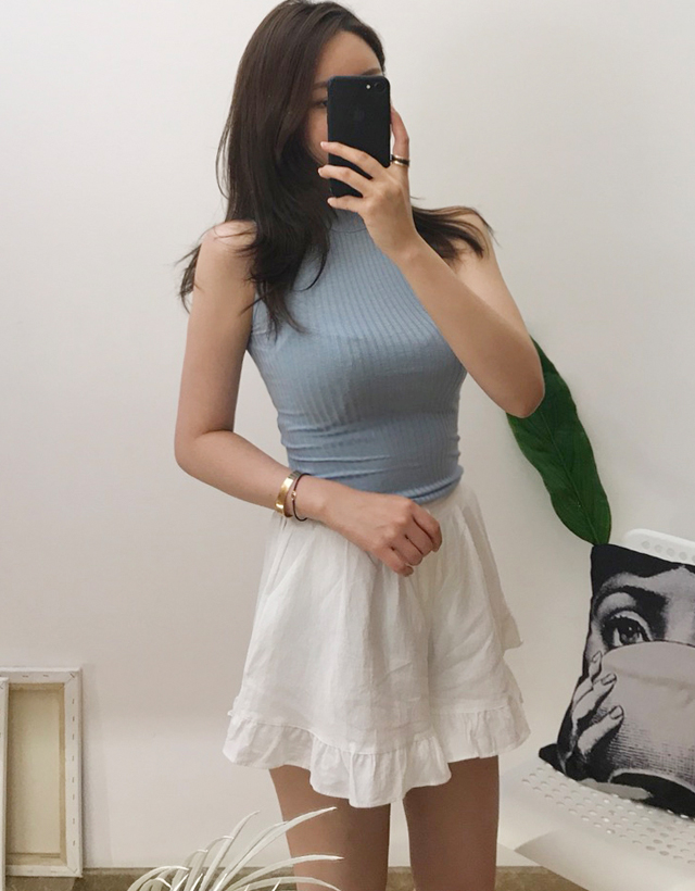 NEW FASHION LADY GIRL SLEEVELESS TOP 슬림핏