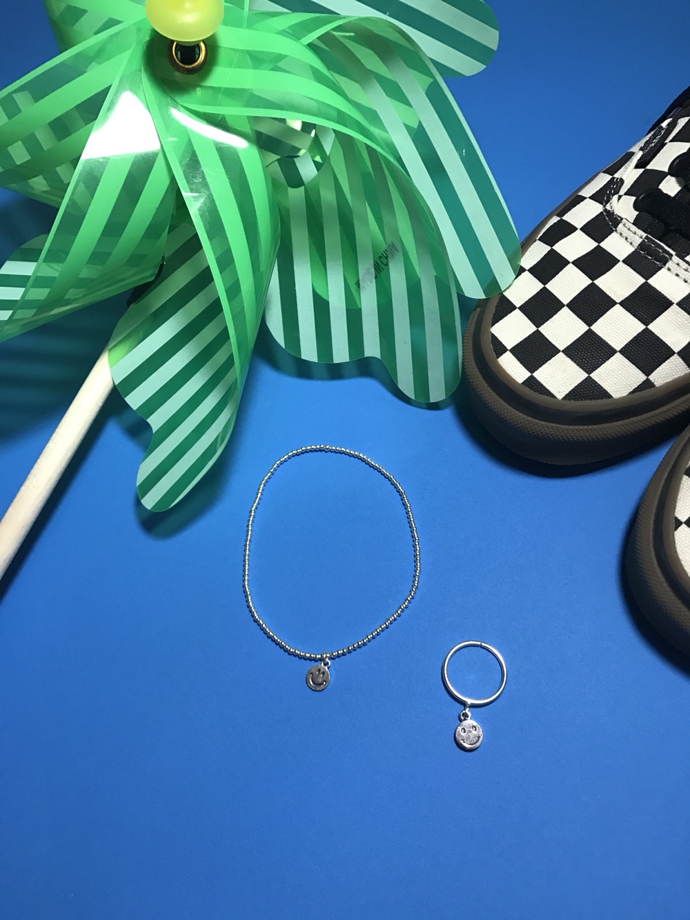 Silver Anklet 925 Accessory Jewelry Silver Smiley