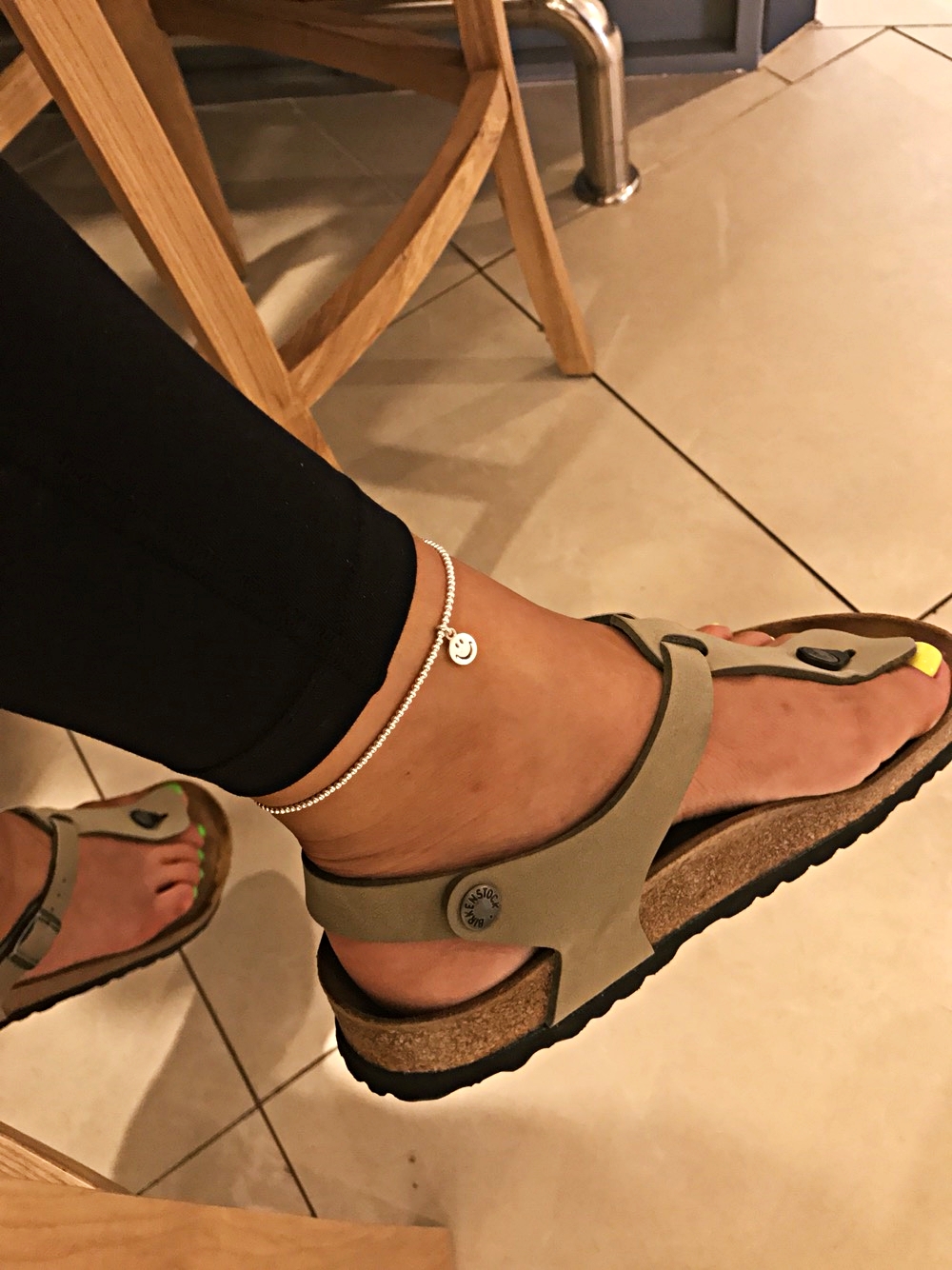 Silver Anklet 925 Accessory Jewelry Silver Smiley