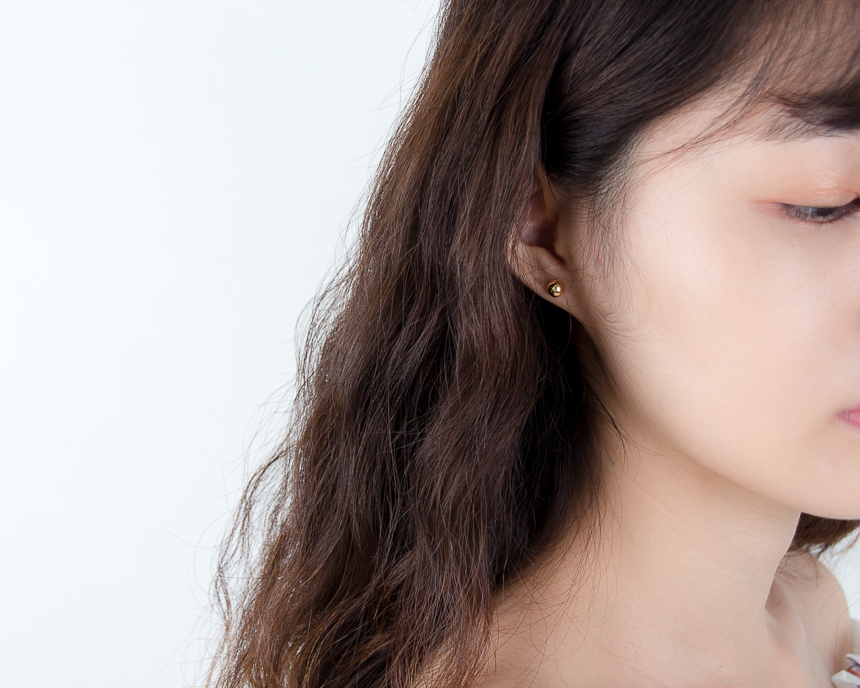 Simple earrings 14K per day 14K 14K daily 14K gold