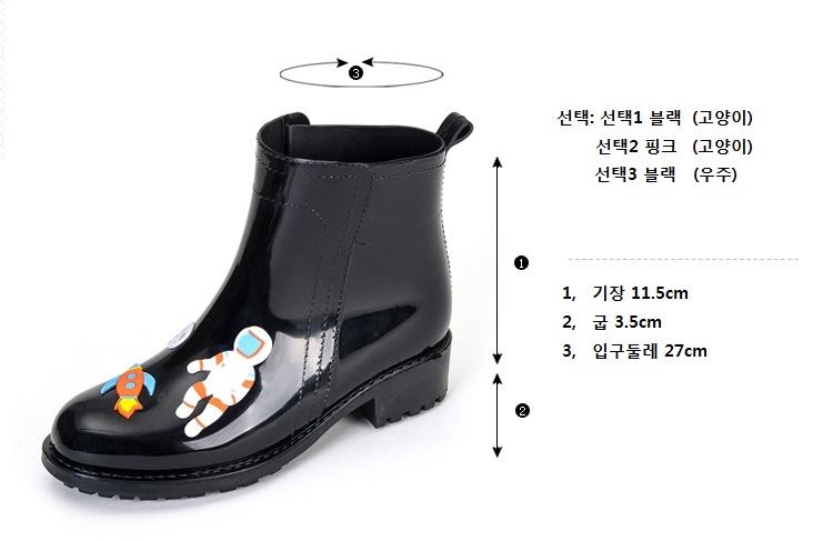 Three types of rain boots Women's boots Childre