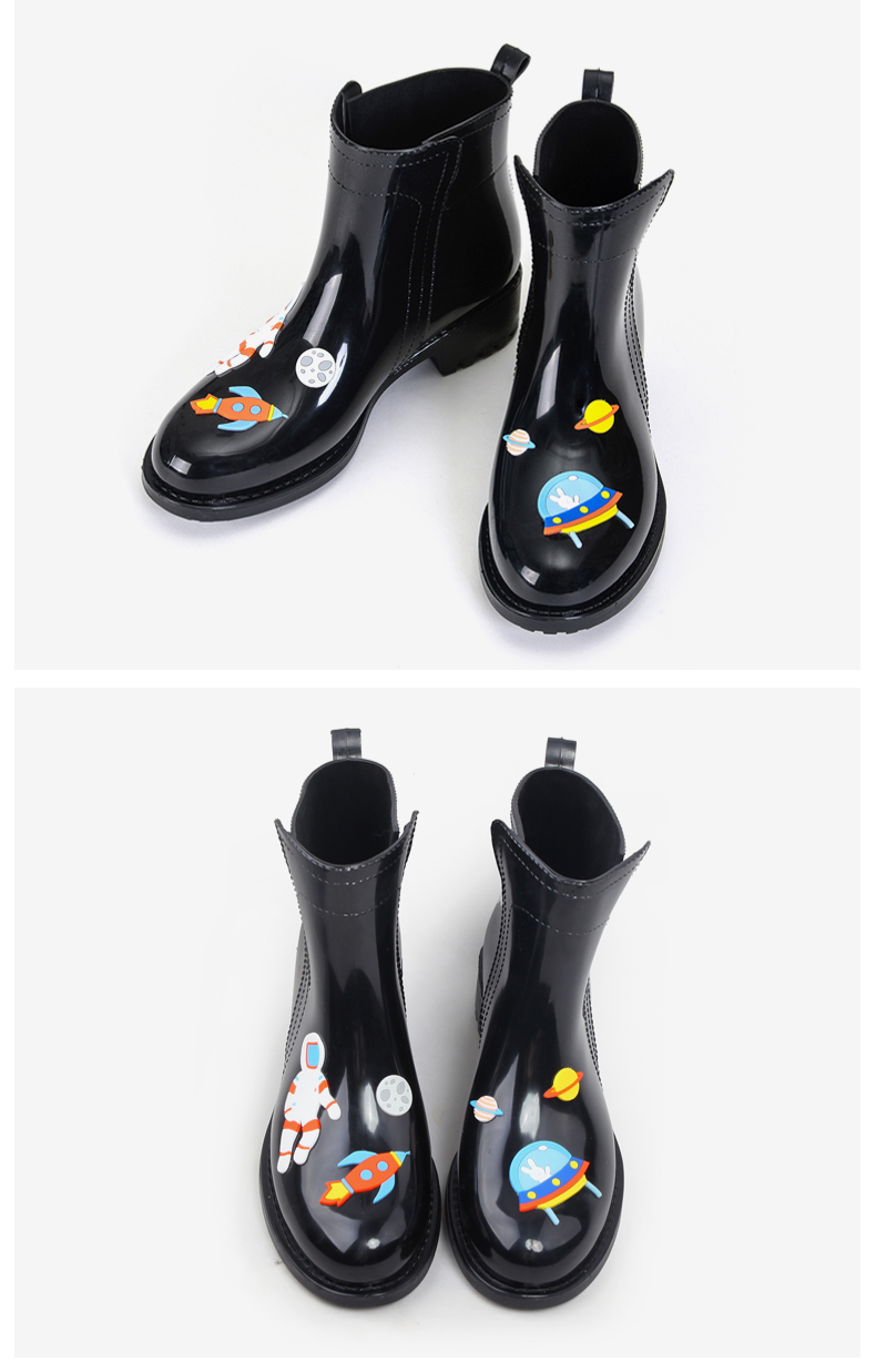 Three types of rain boots Women's boots Childre