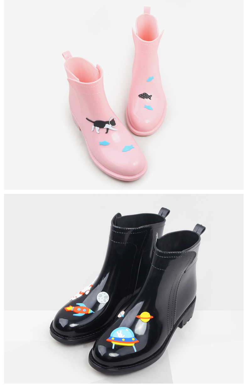 Three types of rain boots Women's boots Childre