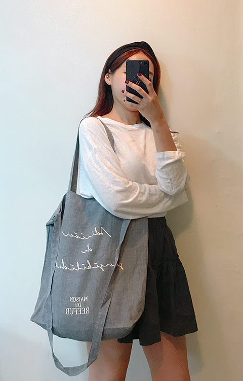 Maison draper linen eco bag 4color light basic cas