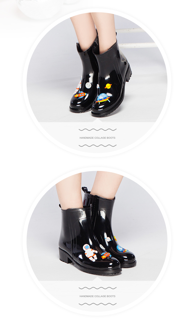 Three types of rain boots Women's boots Childre