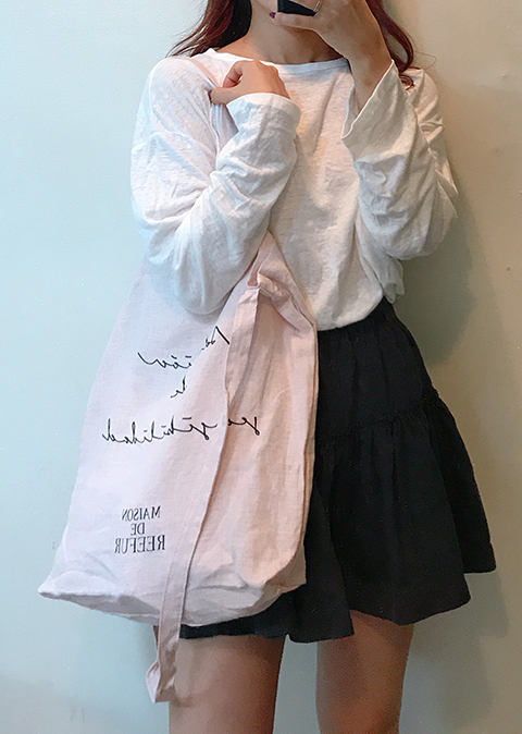 Maison draper linen eco bag 4color light basic cas