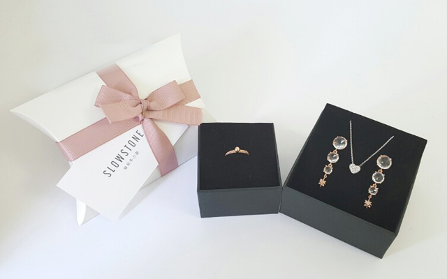 14k rose pink gold one-touch earrings Daily 20 Gir