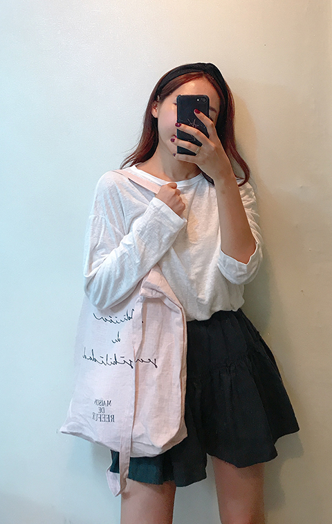 Maison draper linen eco bag 4color light basic cas