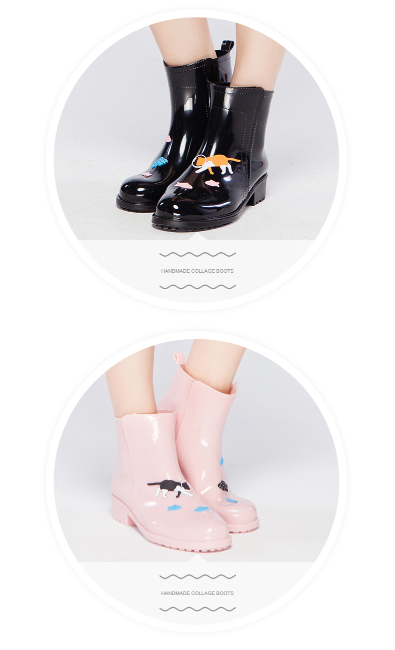 Three types of rain boots Women's boots Childre