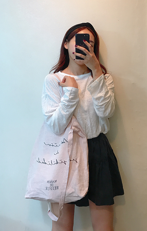 Maison draper linen eco bag 4color light basic cas