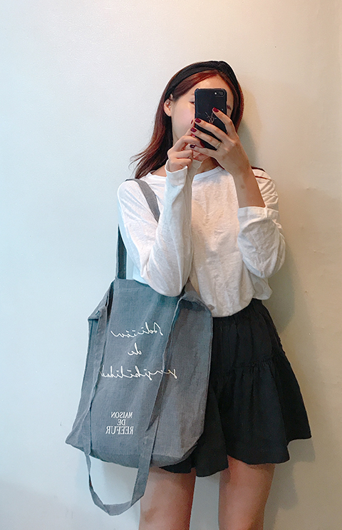 Maison draper linen eco bag 4color light basic cas