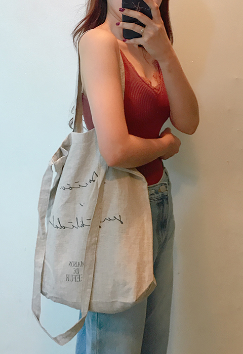 Maison draper linen eco bag 4color light basic cas