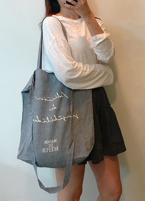 Maison draper linen eco bag 4color light basic cas