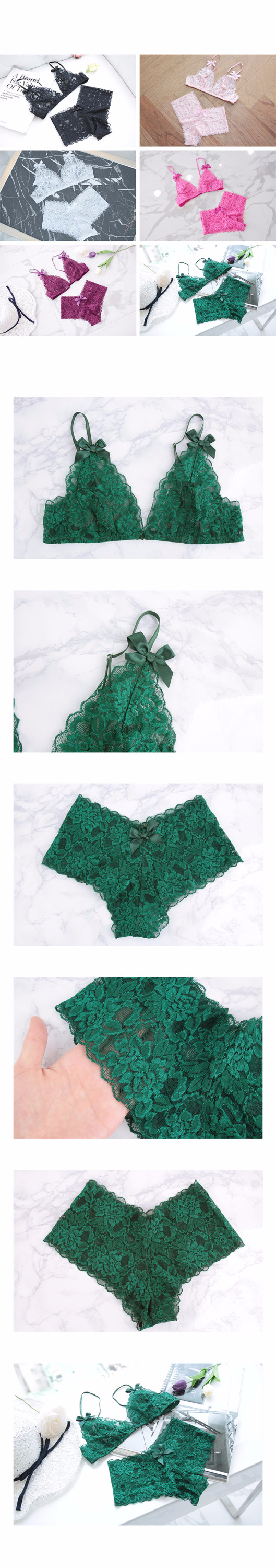 Sheepskin Bra Blooming Garden set Women's under