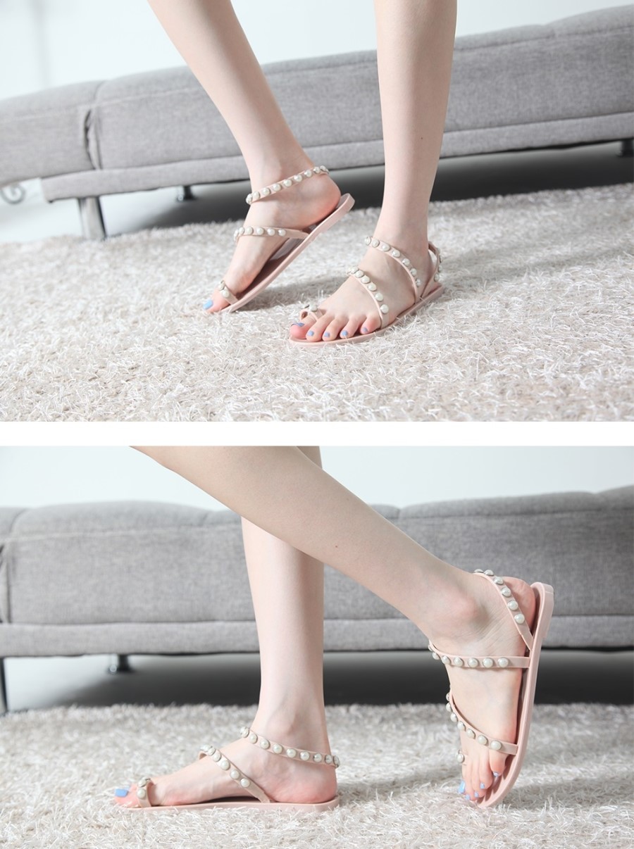 NEW WOMEN JELLY SHOES Nono Market Pearl Shape Jell