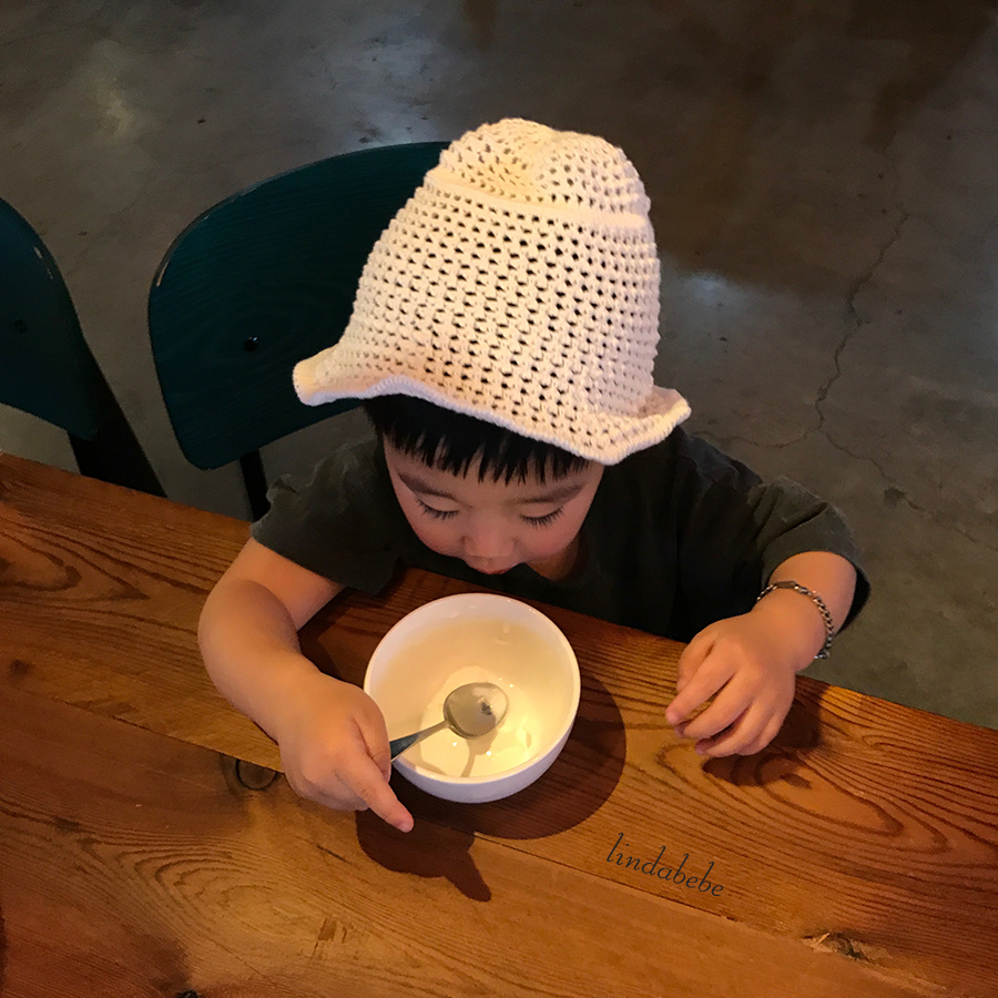 Summer knit hat free mother couple baby toddler su