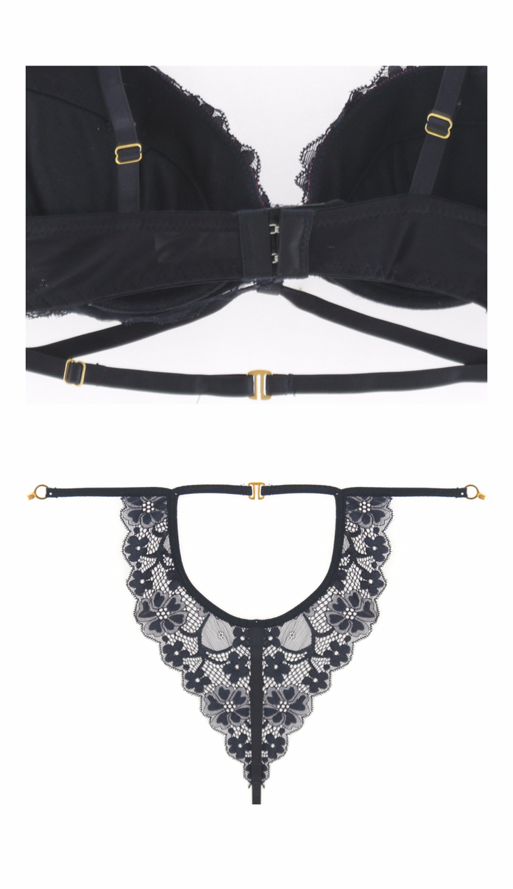 Sexy wedding holter bra panties set One underwear 