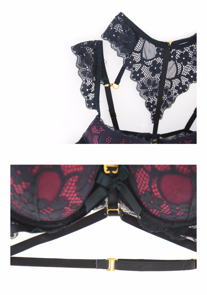 Sexy wedding holter bra panties set One underwear 