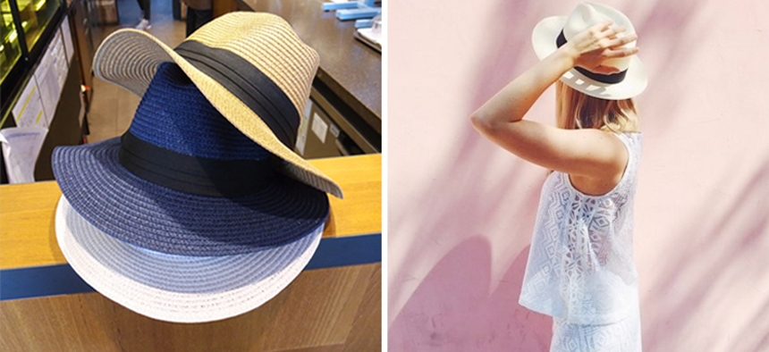 New Women's Hat Unisex Panama Hat Couple Hat Su