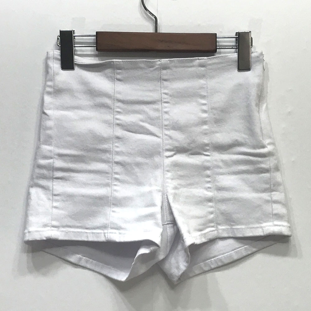Women Short Pants Ello High Waist Black White Span