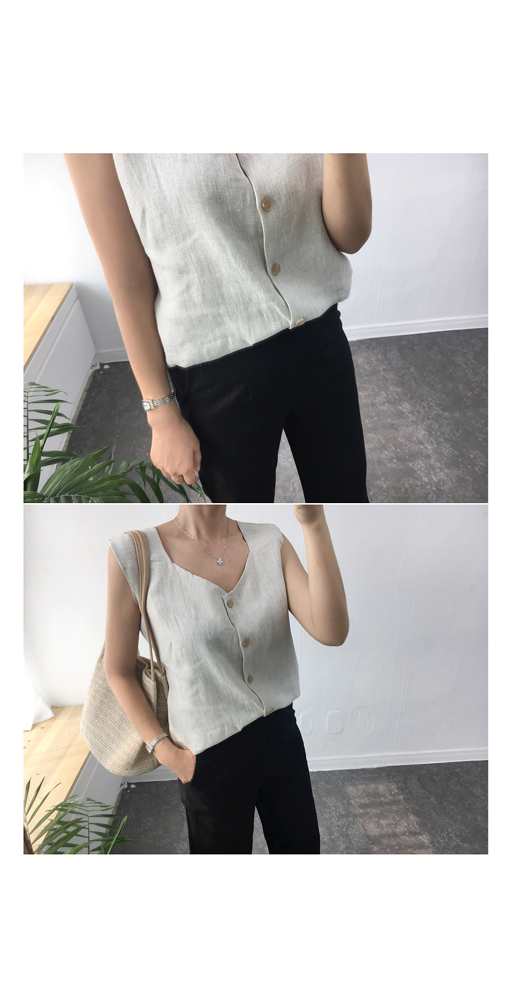 NEW FASHION LADY GIRL Blouse Eva Monte Yv linen na