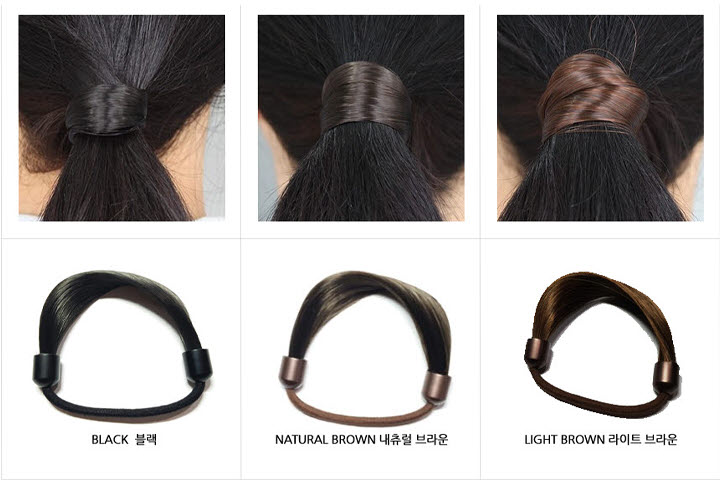 Wigs Hair Chops Ponytail Ribbon Hair Strap Bundle
