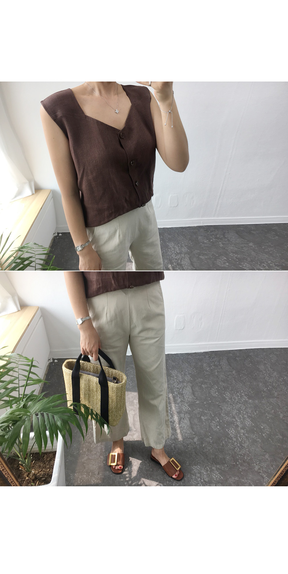 NEW FASHION LADY GIRL Blouse Eva Monte Yv linen na