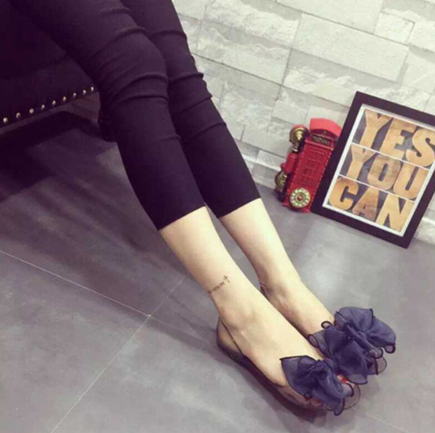 NEW WOMEN JELLY SHOES Ribbon Corsage Jelly Shoes W