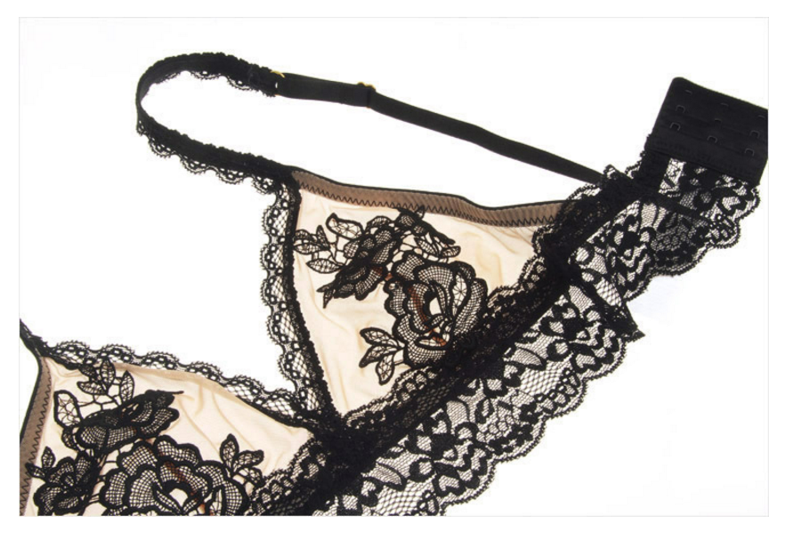 Beige Flower Single Set Bra Set Wedding Underwear 