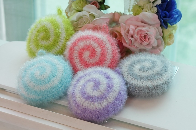 Scrubber Dish Washing Baby Heart Breadcrumbs Set 5