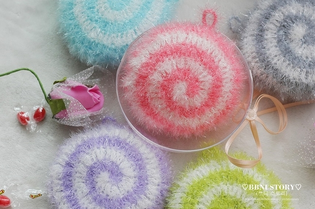 Scrubber Dish Washing Baby Heart Breadcrumbs Set 5