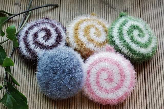 Scrubber Dish Washing Baby Heart Breadcrumbs Set 5