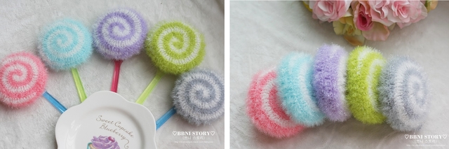 Scrubber Dish Washing Baby Heart Breadcrumbs Set 5