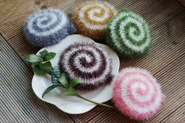 Scrubber Dish Washing Baby Heart Breadcrumbs Set 5