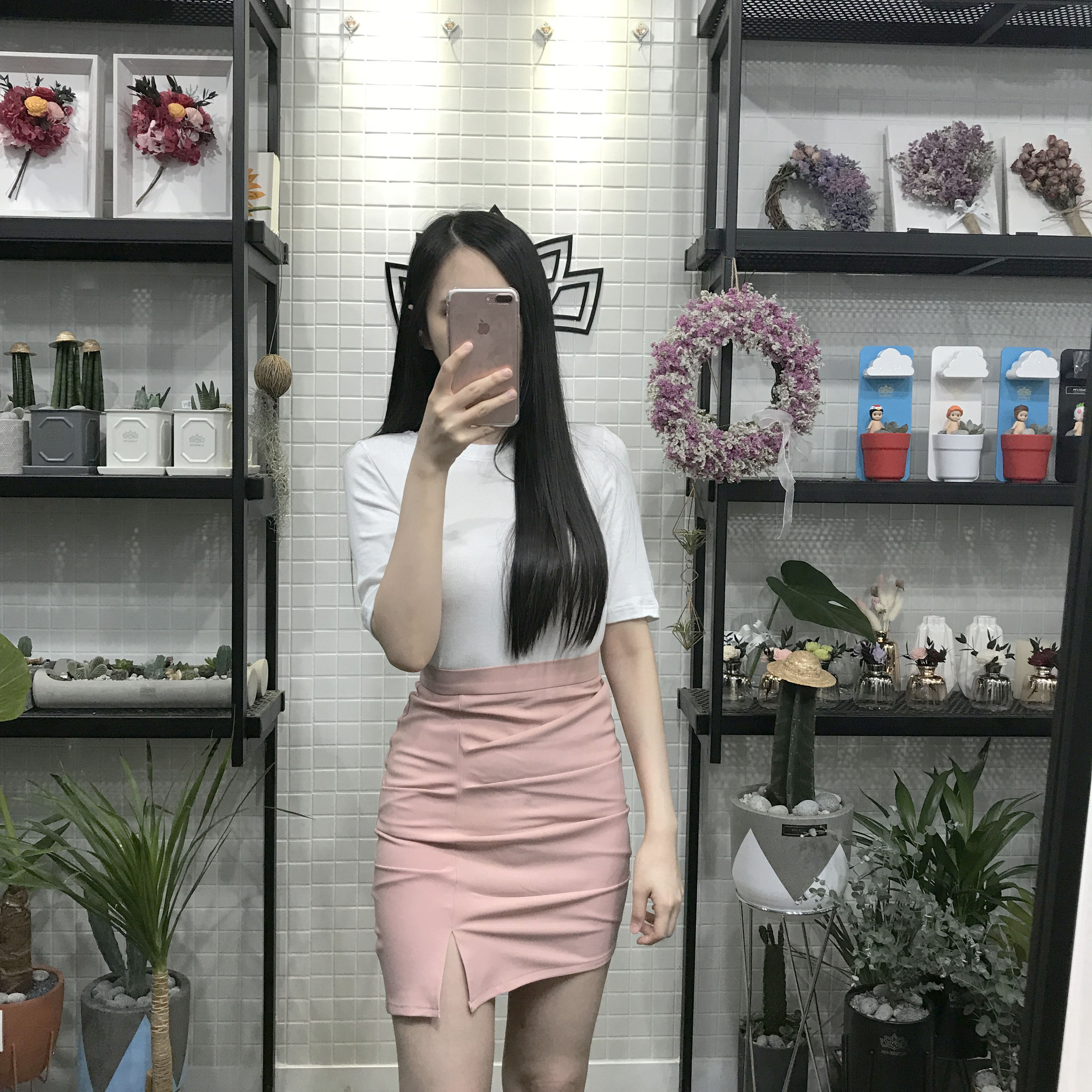 SALE Drape Shirring Mini Skirt 2color Sexy Whole U
