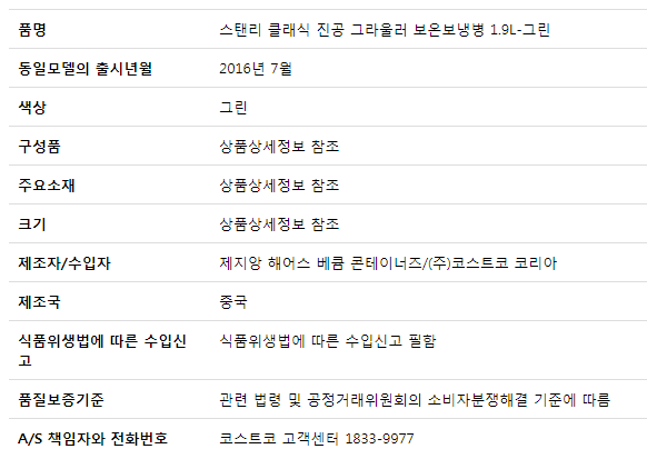 Costco Stanley Classic Vacuum Glauwler Insulated C