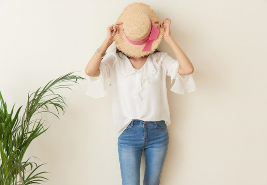 NEW FASHION LADY GIRL Blouse White summer frill bl