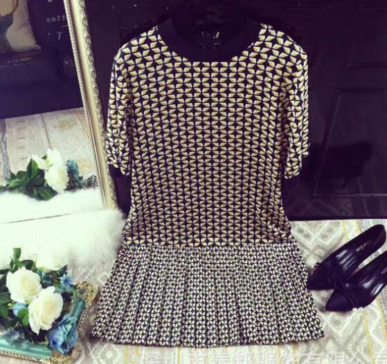 NEW FASHION LADY GIRL DRESS Pleated Silk Dress Sum