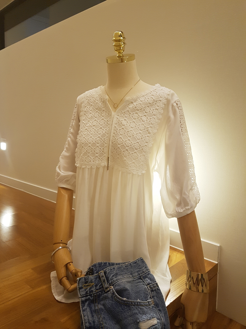 NEW FASHION LADY GIRL Blouse Summer Jane White Pun
