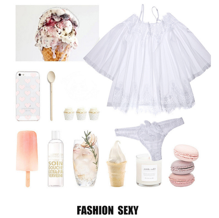 NEW SEXY LINGERIE Off-shoulder lace slip honeymoon