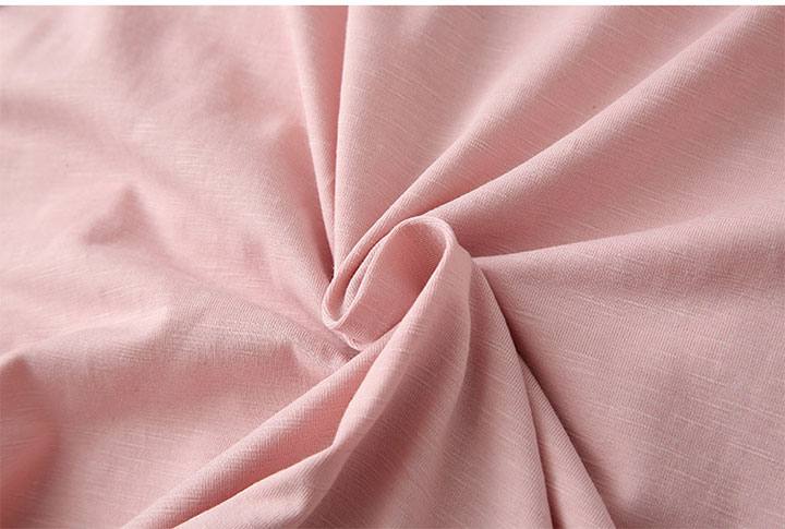 Linen Round Neck Short Sleeve T-shirt White Black 