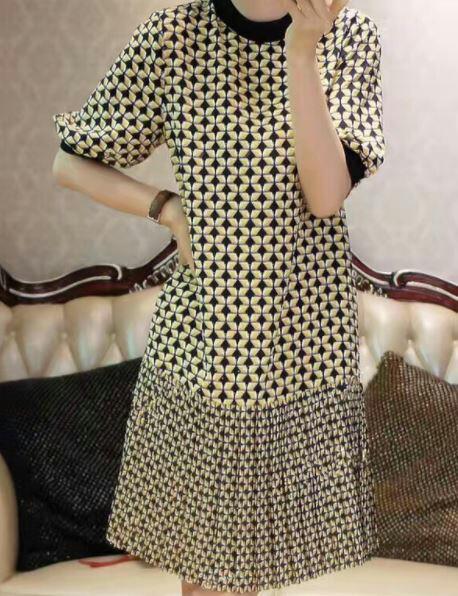 NEW FASHION LADY GIRL DRESS Pleated Silk Dress Sum