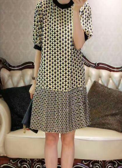 NEW FASHION LADY GIRL DRESS Pleated Silk Dress Sum